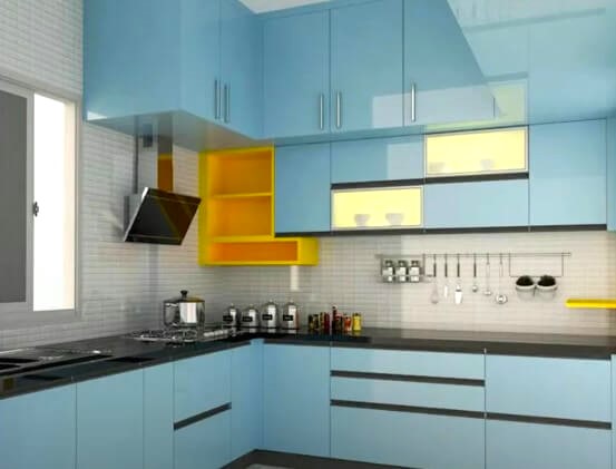 Small L Shape Modular Kitchen Design