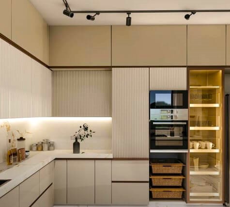 Storage Solutions l shape modular kitchen design
