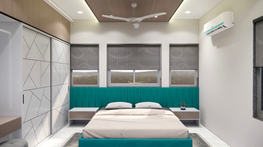 POP Cutouts for Fans and Chandeliers bedroom pop ceiling design
