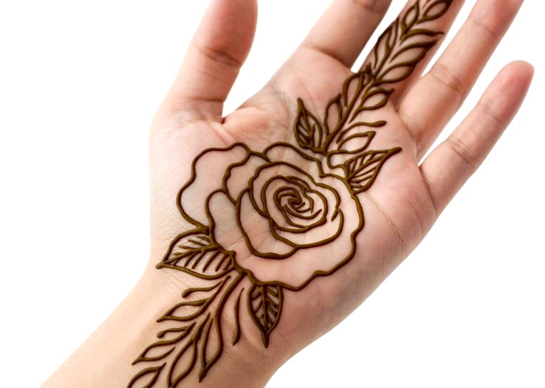 Rose Trail Design easy mehndi designs for hands