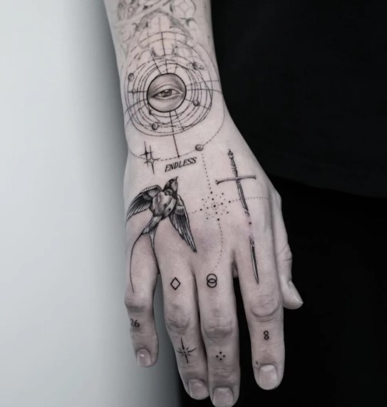hand tattoos for men