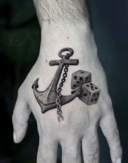Anchor Tattoo hand tattoos for men