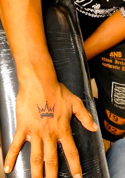 Crown Tattoo hand tattoos for men