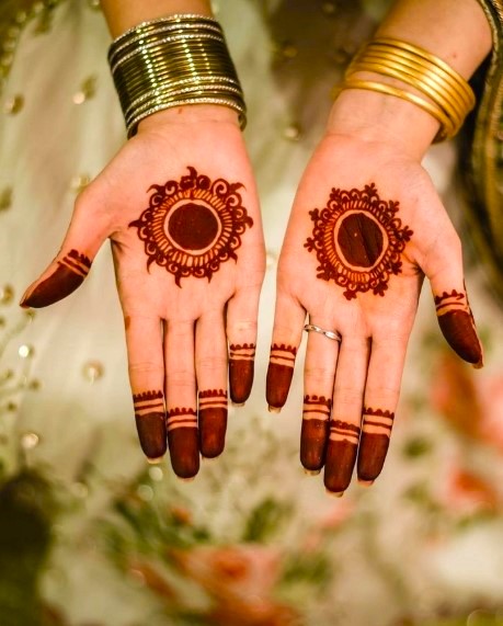 Classic Tikki (round) Mehndi Designs for Girls
