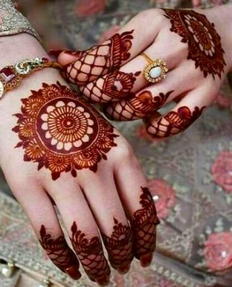 Tiny mandala Mehndi Designs for Girls