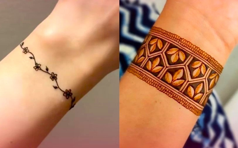 Bracelet style Mehndi Designs for Girls