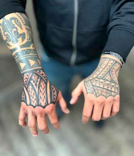 Tribal tattoo designs for men hand