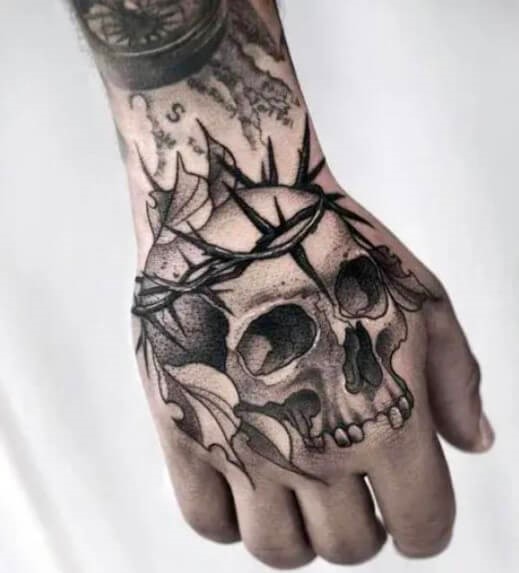 Skull tattoo designs for men hand
