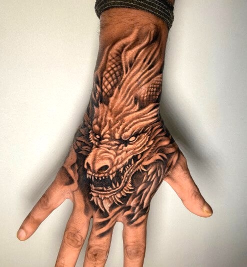 Dragon tattoo designs for men hand