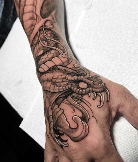 Snake tattoo designs for men hand