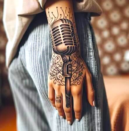 Music-Inspired tattoo designs for men hand