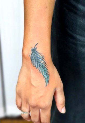 Feather tattoo designs for men hand