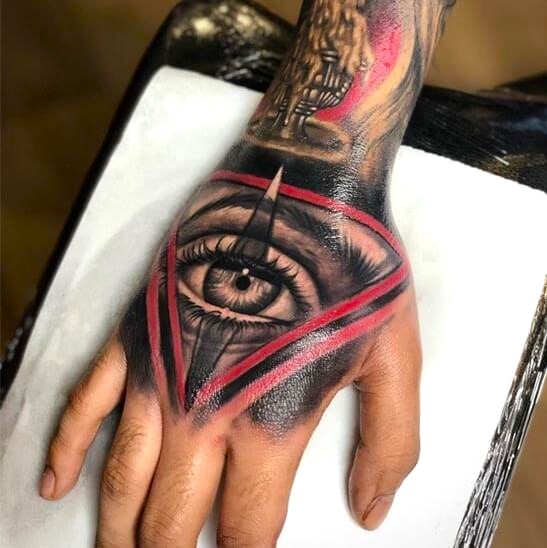 Eye of Providence/Third Eye tattoo designs for men hand