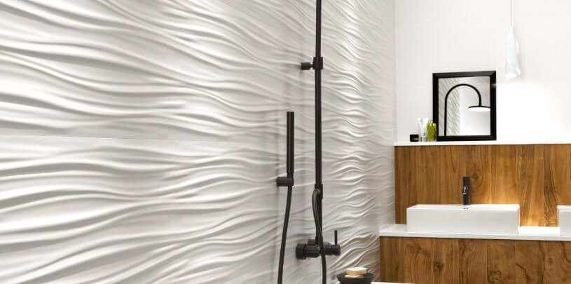 3D Wall Bathroom Tiles Design