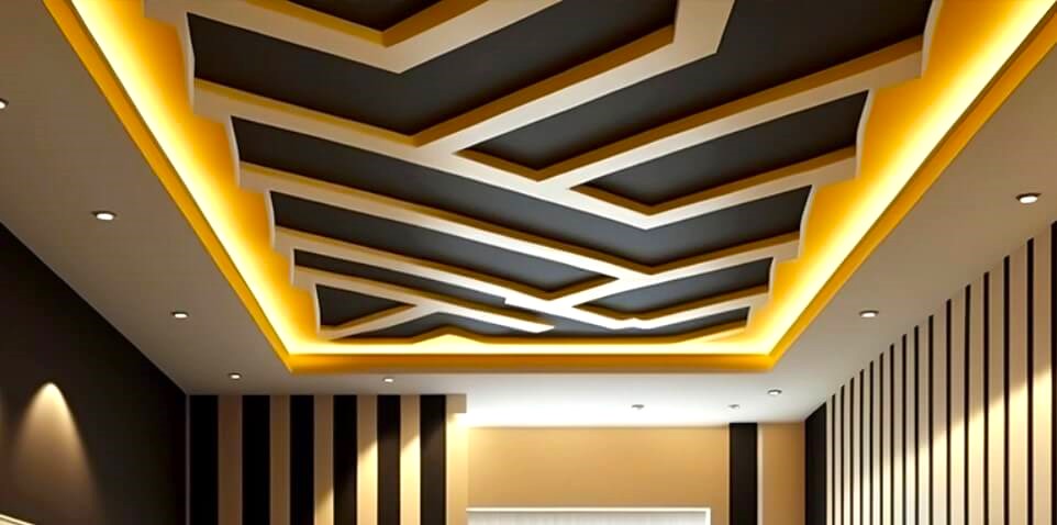 Combination Material False Ceiling Design