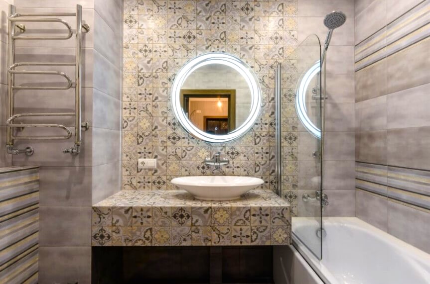 Designer Vitrified Bathroom Tiles Design