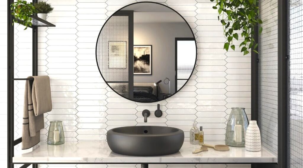 Glossy Ceramic Wall Bathroom Tiles Design