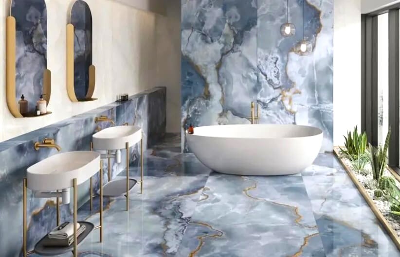 Granite & Stone-Look Bathroom Tiles Design