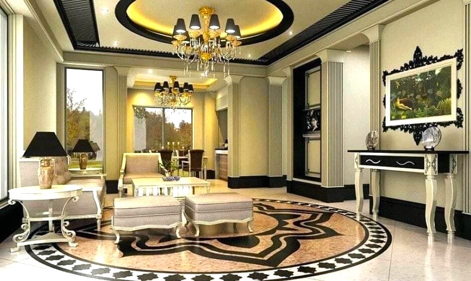 Layered POP False Ceiling Designs for Drawing Room