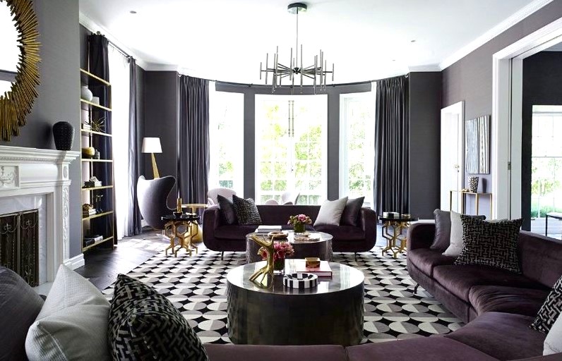 Modern Color Combinations Living Room Ceiling Design
