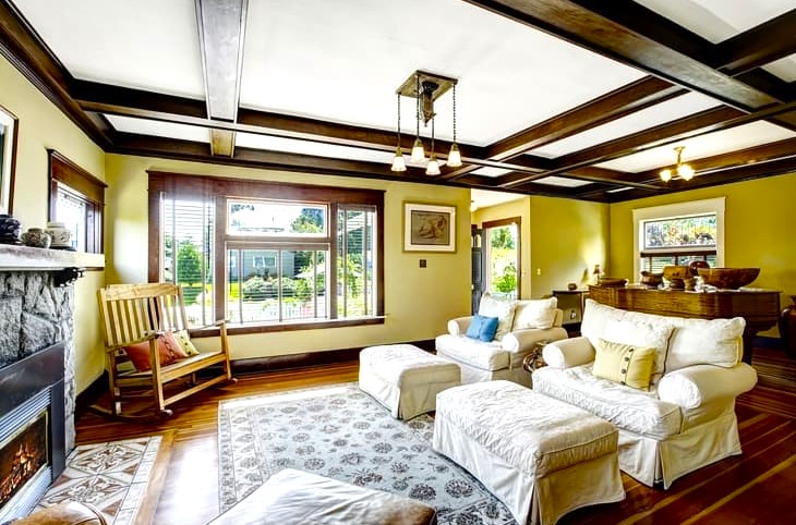 Coffered Ceiling Living Room Ceiling Design