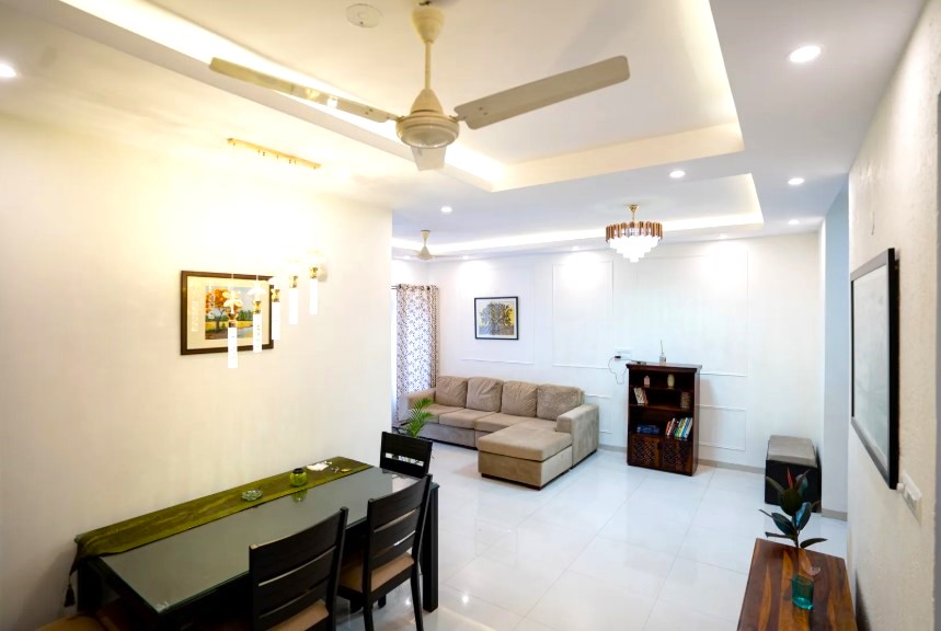 Conventional Flat Ceiling Living Room Ceiling Design