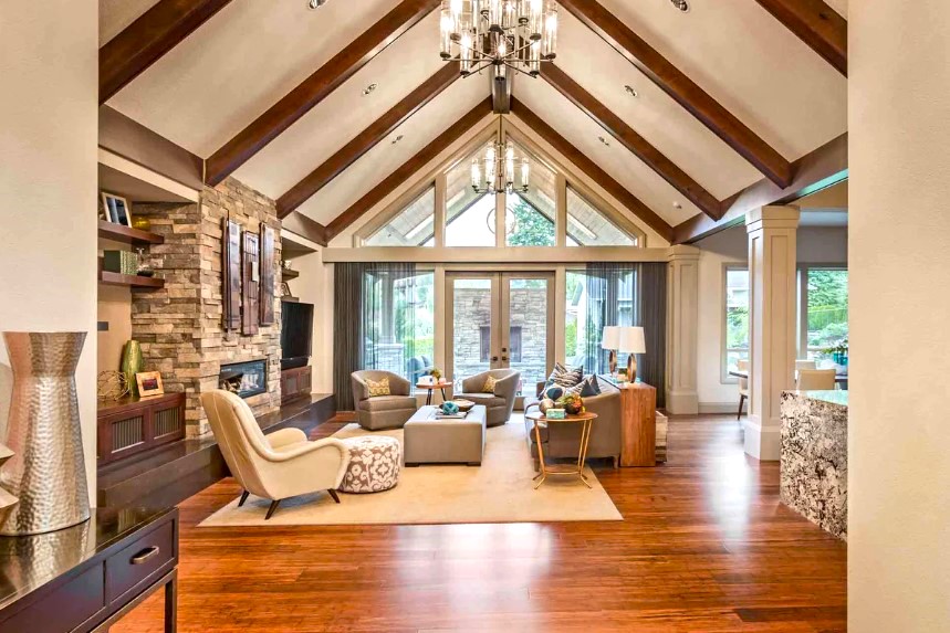 Vaulted Ceiling Living Room Ceiling Design