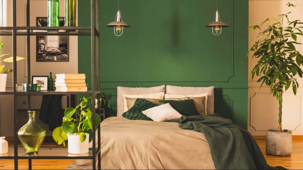 Muted Greens (e.g., Sage Green) Normal Bedroom Colour 