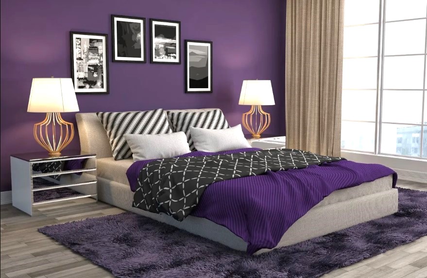 Lavender/Light Purple Normal Bedroom Colour 