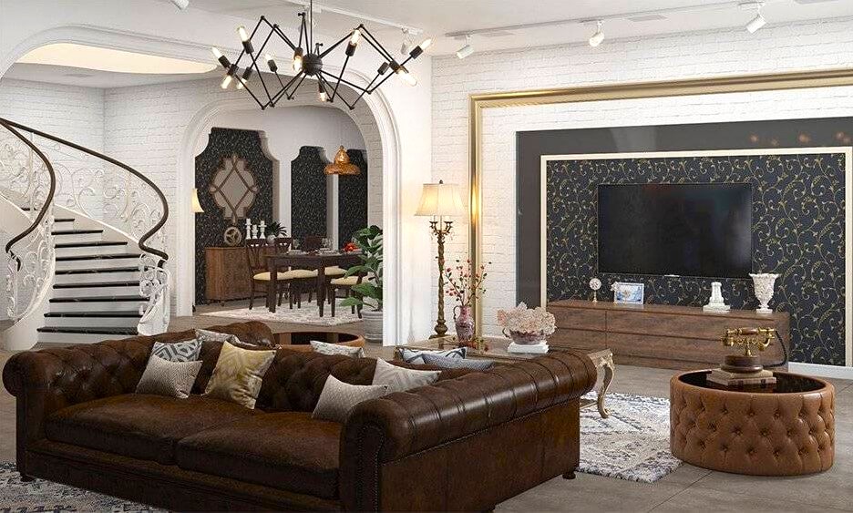 Rustic & Vintage Drawing Room Design