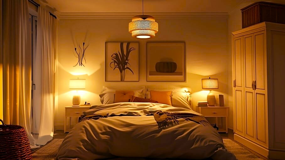 Use Warm and Soft Lighting Feng Shui Bedroom