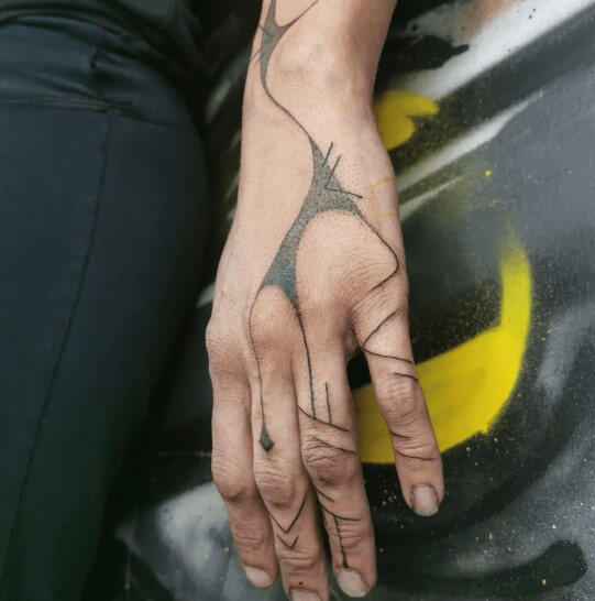 Abstract Patterns Hand Tattoos