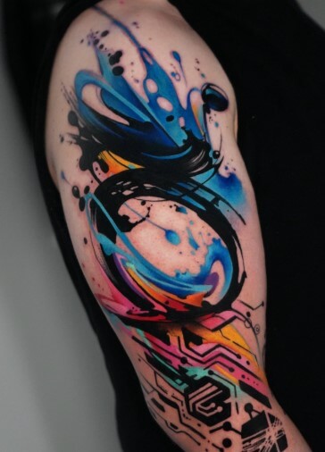 Abstract & Watercolor Tattoos for Men