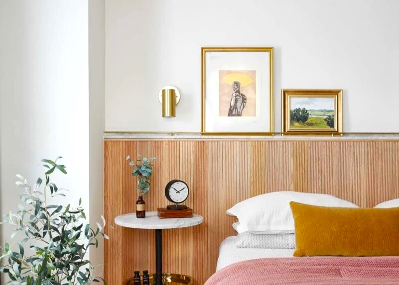 Bed with a Solid Wall Behind the Headboard