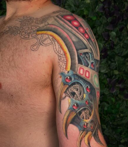 Cyberpunk Futuristic Tattoos for Men