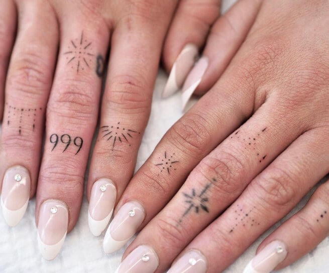 Fine-Line Hand Tattoos