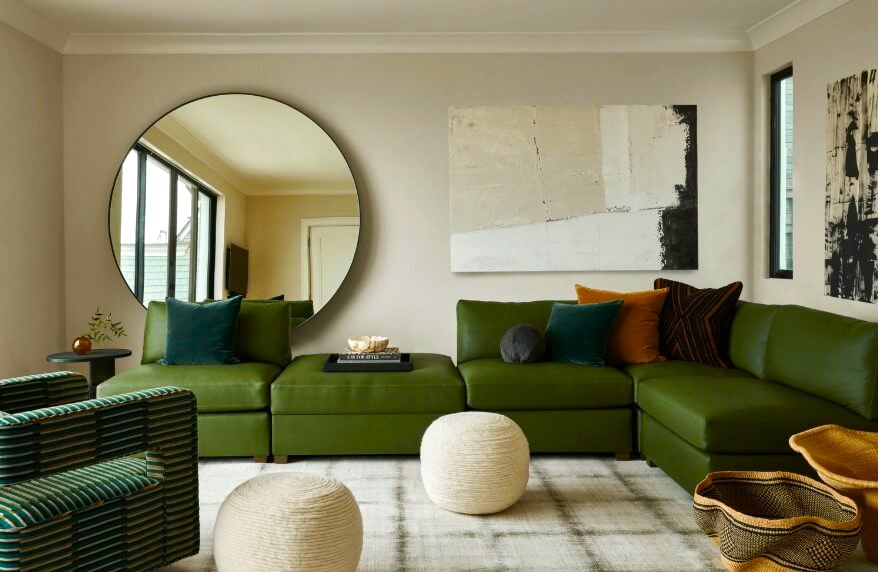 Jewel-Toned Sofas Drawing Room Interior Design