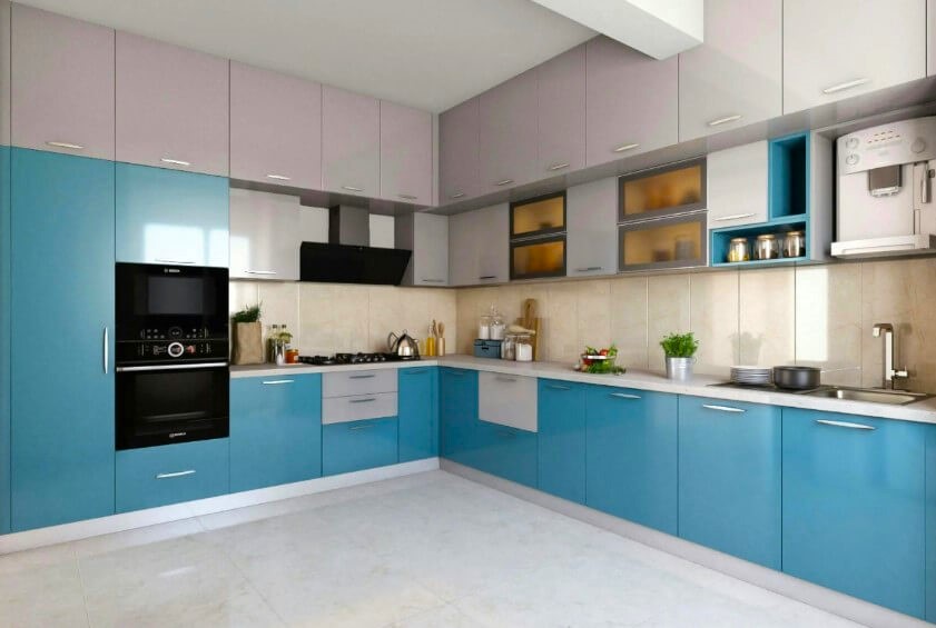 L-Shaped Small Modular Kitchen Designs