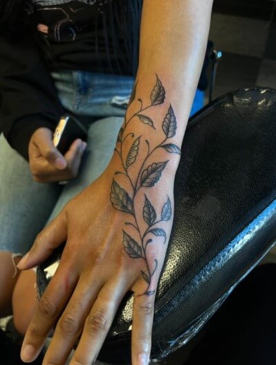 Nature-Inspired Hand Tattoos