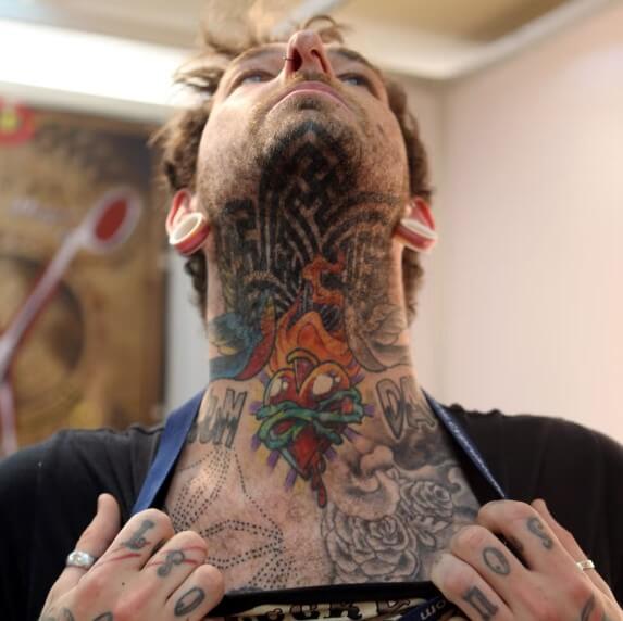 Neck Tattoos for Men