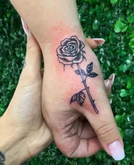 Rose Hand Tattoo