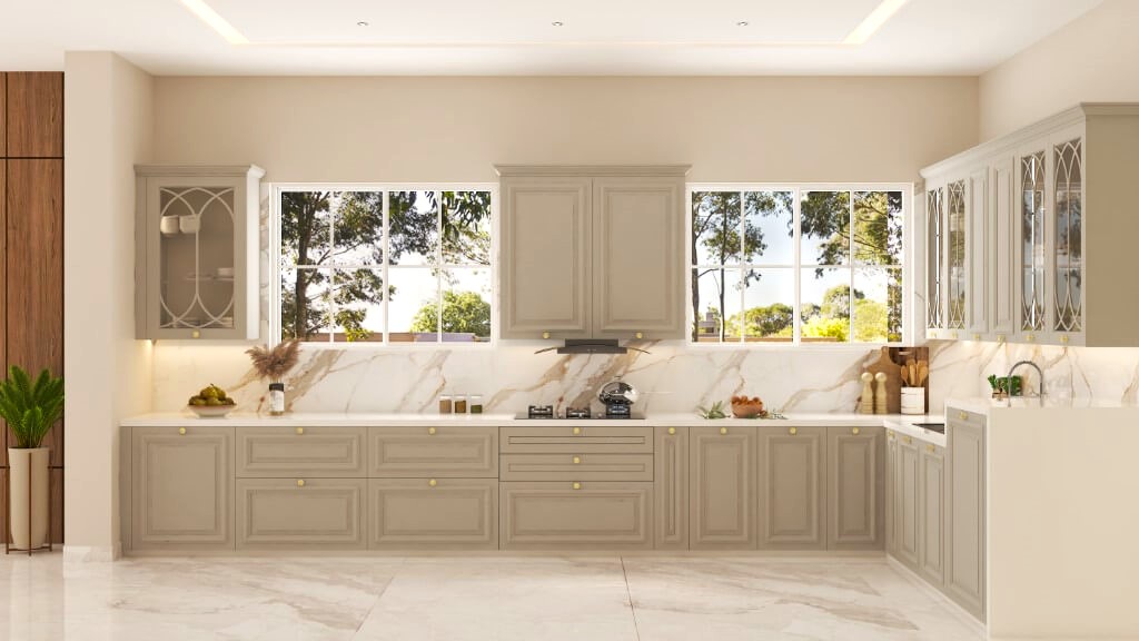 Straight Small Modular Kitchen Design