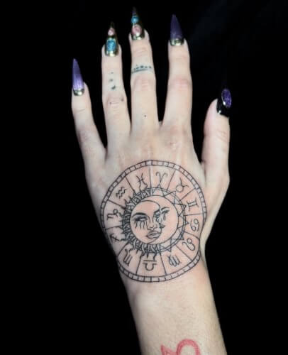 Zodiac & Astrology Hand Tattoos