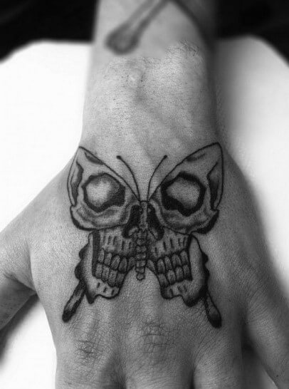 butterfly hand tattoos
