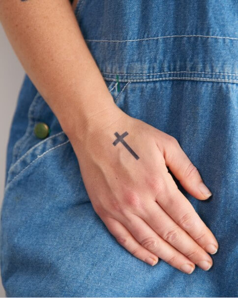 Crosses Hand Tattoos